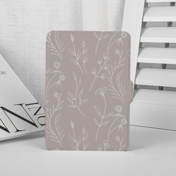 Foliage Line Artwork Kindle Paperwhite Case, Kindle Paperwhite Case 11th Generation, All New Kindle Case Kindle Cover, Kindle Case