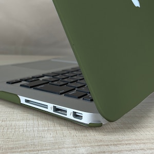 Olive Green Frosted Texture MacBookCase Cover For MacBook Air 11/13 Pro 13/15/16 Touch Bar Retina Hard Case Accessories image 9