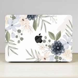 Fresh Blue Flowers Grass New Pro Mac Hard Protective Case Personalized Name For Macbook Air 11/13 Pro13/14/15/16 2008-2021