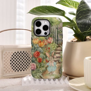 Rabbit's Garden パーソナライズ iPhone ケース iPhone 16 15 14 13 12 11 Pro Max 用、新型 iPhone フルラップカバー