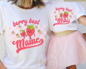 Matching Mama Grandma Mini T-shirts, Best Gifts for Moms, Matching Mother’s Day gift, Matching  Mommy Daughter Tshirt, Cute Strawberry shirt