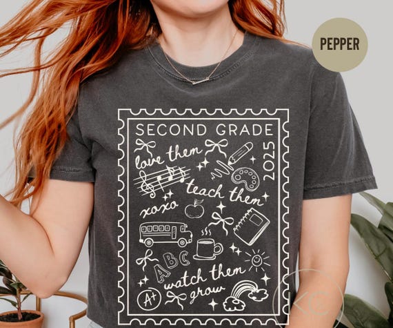 Custom Grade First Day Of School Shirt, Personalized Teacher Preppy Back To School Sweatshirt,Matching Teacher Shirt, Comfort Colors® Tee.