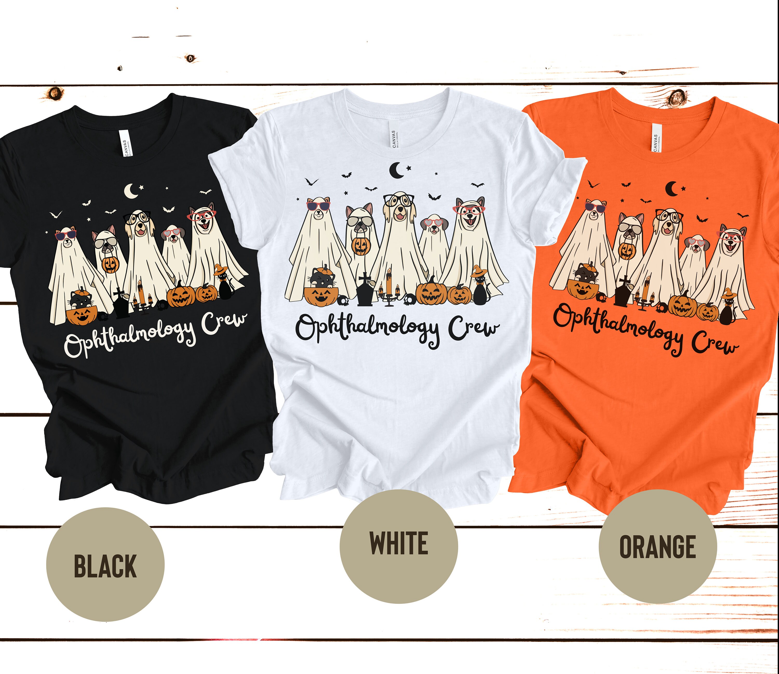 Spooky Ophthalmology Crew Halloween Shirt, Optometry Shirt, Optometry ...