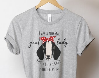 Goat lady women’s T-Shirt, funny love goats tee, farm life T-shirt, goat lovers gift, goat mom shirt, country girl tee