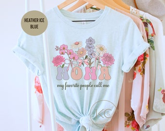 My Favorite People Call Me Nona Shirt, Custom Name Grandma Tshirt, Personalized Grandmother Shirt, Gifts For Grandma Nana Gigi Mimi Oma.