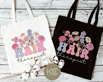 Hair Stylist Tote Bag, Licensed Hair Therapist Gift, Hair Dresser Bag, Salon Owner Gift, Hair Stylist Appreciation Gift Coquette Hairdresser