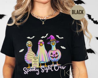 Optometry Halloween Shirt, Spooky Sight Squad Shirt, Ophthalmology Shirt, Office Group Halloween Shirt, Goose Ghost Tshirt, Eye Doctor Tee.