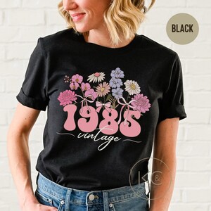 40th Birthday TShirt, 1985 Birthday Shirt, 40th Birthday gift, Year Number Tee for Women, Birthday TShirt, Turning 40 Born in 1985 Gift.