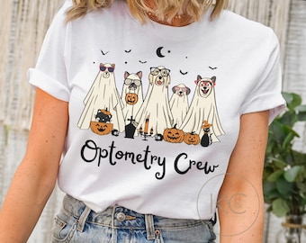 Optometry Halloween Shirt, Spooky Sight Squad Shirt, Ophthalmology Shirt, Group Halloween Shirt, Ghost with Glasses Tshirt, Eye Doctor Tee.