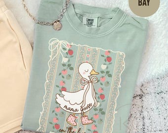 Mama Goose TShirt, Comfort Colors® Shirt,Funny Mom T-shirt,New Mama Gift,Pregnancy Announcement ForTee, Silly Goose Tee, Gift for Mom.