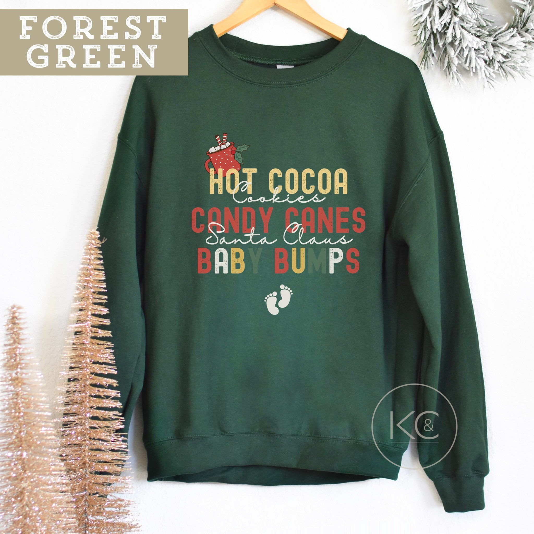 Christmas Winter Pregnancy Announcement Sweatshirt Funny - Etsy