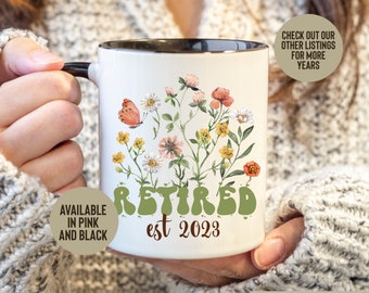 Custom year Retired 2023 Mug,Retirement Gifts For Women,Retirement Party Mug,Gift for Retired Women,Retired Teacher,Grandma Grandpa Gift.