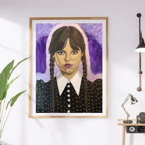 Wednesday Addams Head Portrait