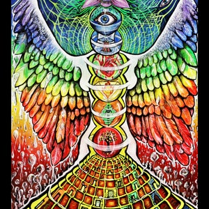 7 Chakra - UV Poster - Schwarzlicht