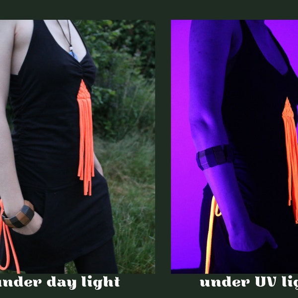 Blacklight Reactive Dress Etsy