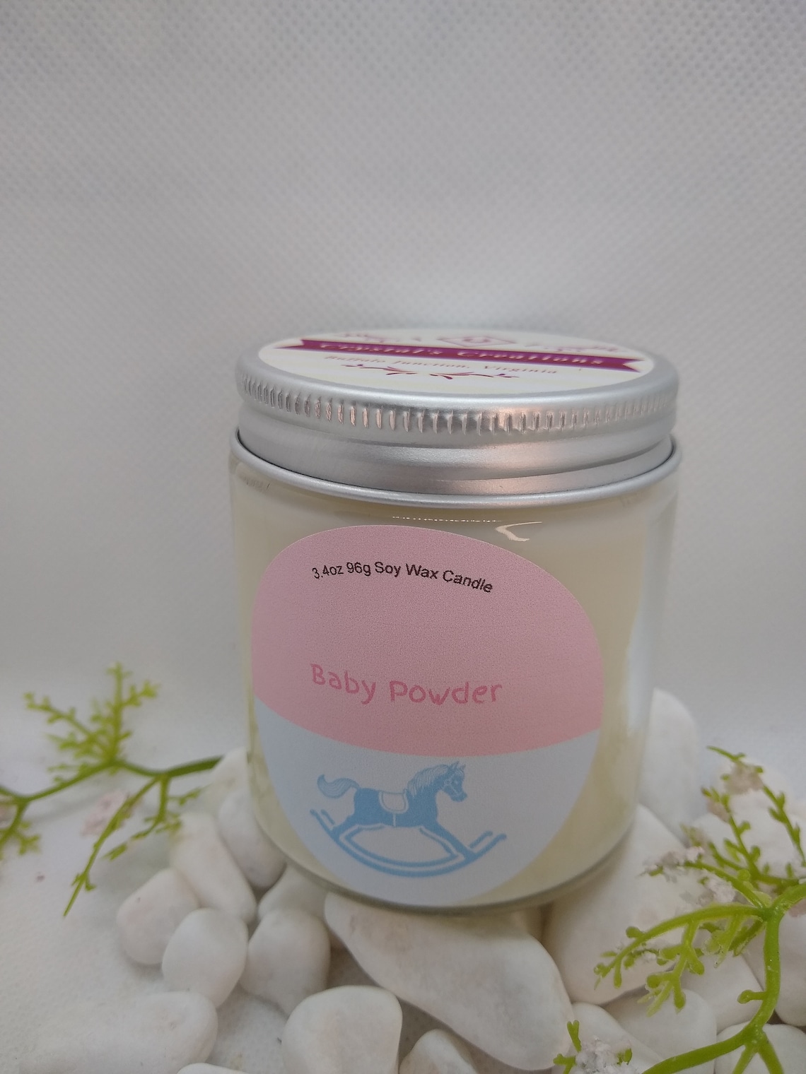 Baby Powder Scent Candle Custom Small Candle Gift Set 8 Oz Etsy
