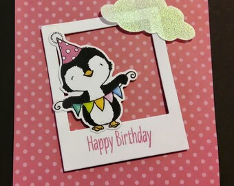 Joyeux Anniversaire Gateau Danniversaire Carte De Pingouin Etsy Joyeux Anniversaire Gateau Danniversaire Carte De Pingouin Etsy