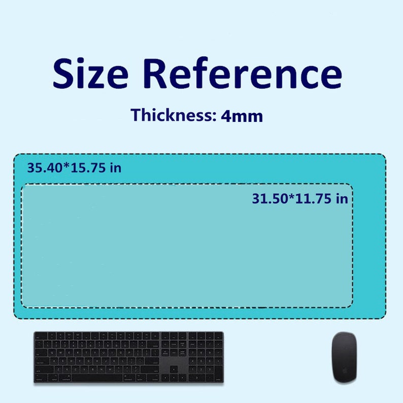 Rubber Cute Desk Mat Table Protector Decoration Green Large Etsy