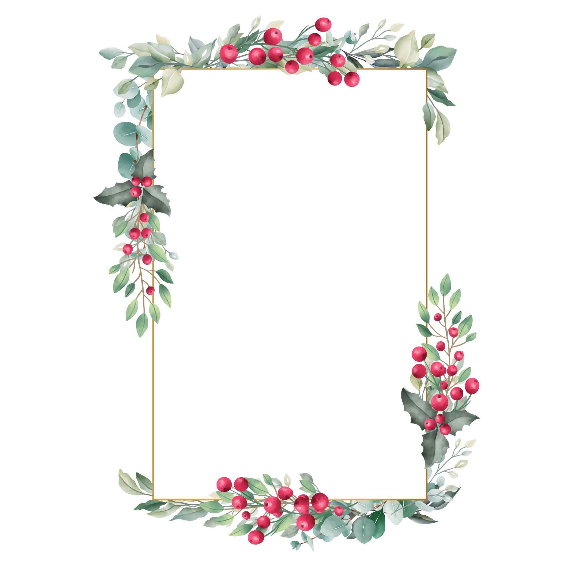 Decorative ornamental Christmas border frame, Merry Christmas holly leaves  Square frames, ornament frame border corner Decoration, Wedding greeting  cards invitation card holiday page borders vector 29575339 Vector Art at  Vecteezy, image size:2000x2000