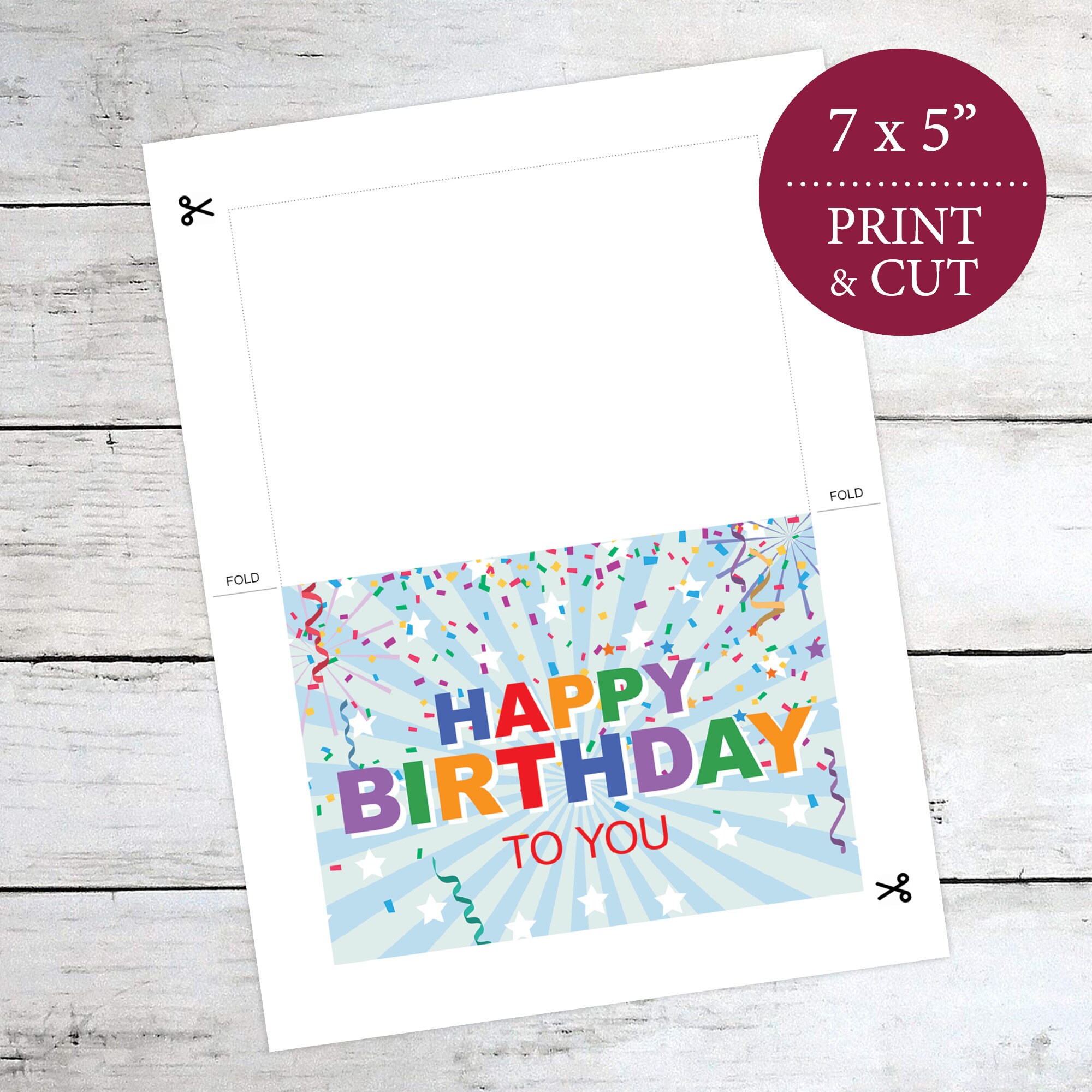 Printable Birthday Card, Happy Birthday to You Printable Card, Print at ...