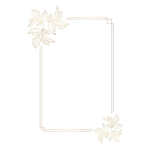 Bladgoud frame clipart, bruiloft uitnodiging clipart, bladgoud rand PNG, DIY-uitnodigingen, digitale download.