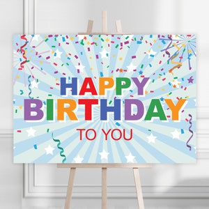 Panneau joyeux anniversaire, joyeux anniversaire à imprimer, affiche joyeux anniversaire, téléchargement immédiat