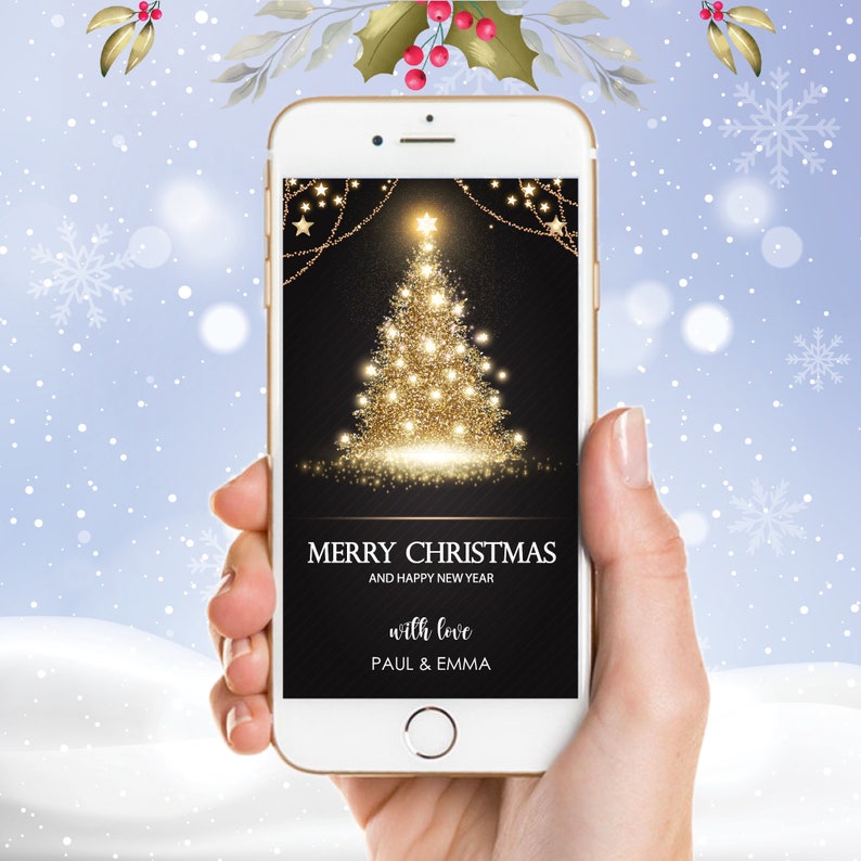 Personalised Digital Christmas Card, Christmas Ecard, Electronic