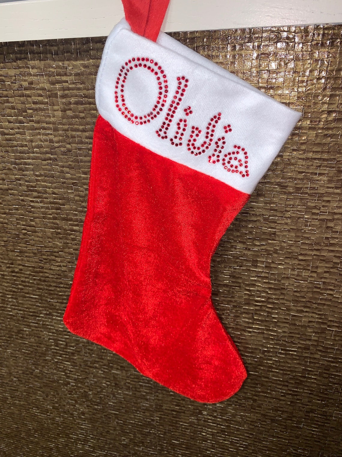 Christmas Sock With Name Personalized Etsy