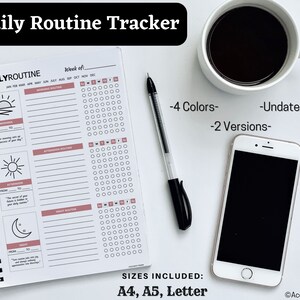 Daily Routine Tracker | Routine Checklist | Weekly Routine | Daily Chores Checklist | To-Do List | Routine Planner | PDF Printable Inserts