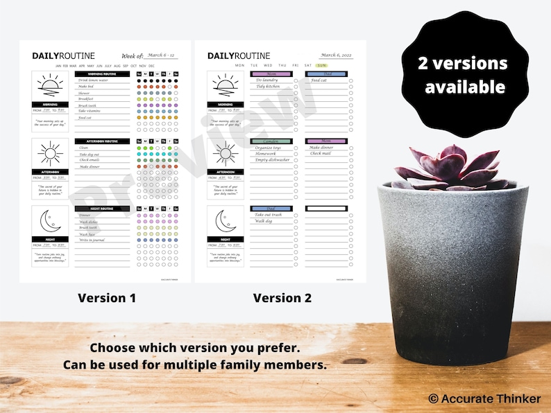 Daily Routine Tracker | Routine Checklist | Weekly Routine | Daily ...