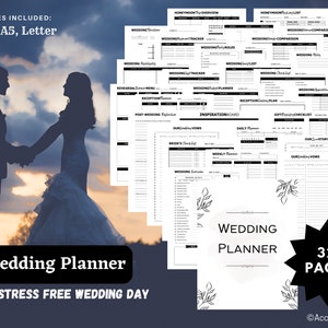 Wedding Planner Printable | Wedding Checklist | Wedding Templates | Wedding Planner | Wedding Guest List | Wedding Planning | Wedding Book