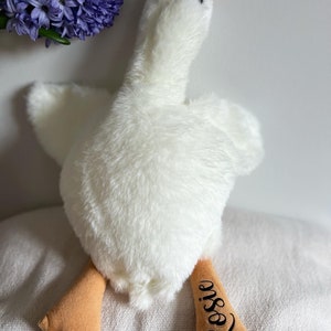 personalised goose/ personalizowany miś/ personalizowana gęś/ baby shower/ gift for baby/ prezent dla dziecka/ noworodek/ birthday/ urodziny image 1