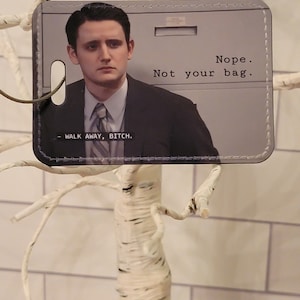 LEATHER Office luggage, identifier tag (Gabe)!