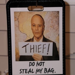 LEATHER Office luggage, identifier tag (CREED Thief)!