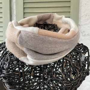 Cashmere Neck Warmer, Buff, made from upcycled sweaters