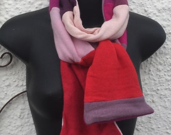 Up cycled 100% Cashmere and Cashmere & Silk long Skinny Scarf  - Unisex - Ready to ship