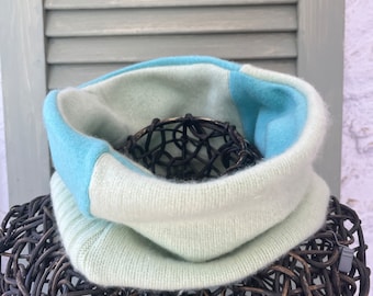 Cashmere  Neck warmer made from Up-cycled Designer knitwear, handmade, recycled cowl, gaiter, tube scarf, eco-friendly, sustainable fashion