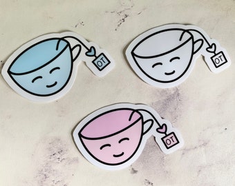 oh tea stickers - teacup stickers - occupational therapy stickers - ot laptop decal - glossy OT stickers - ot gifts