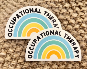 Occupational Therapy Rainbow Sticker: Glossy OT Laptop Decal