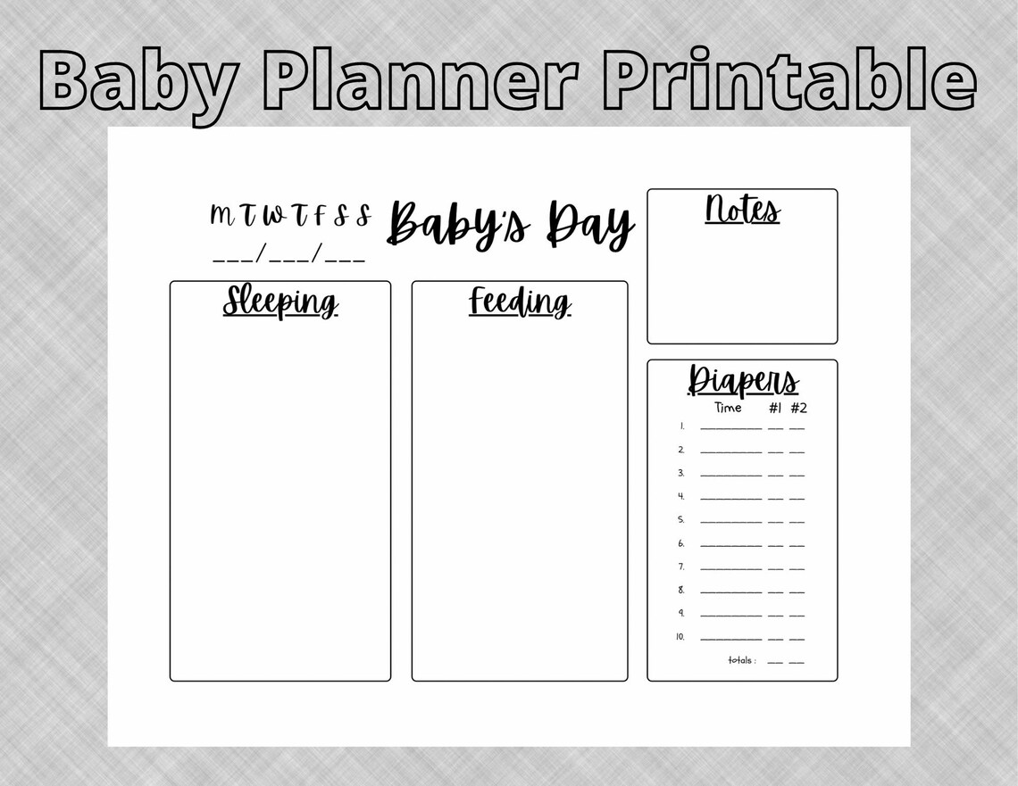 Items similar to Baby Boy Printable PDF Pack - New Mom Planner, Newborn