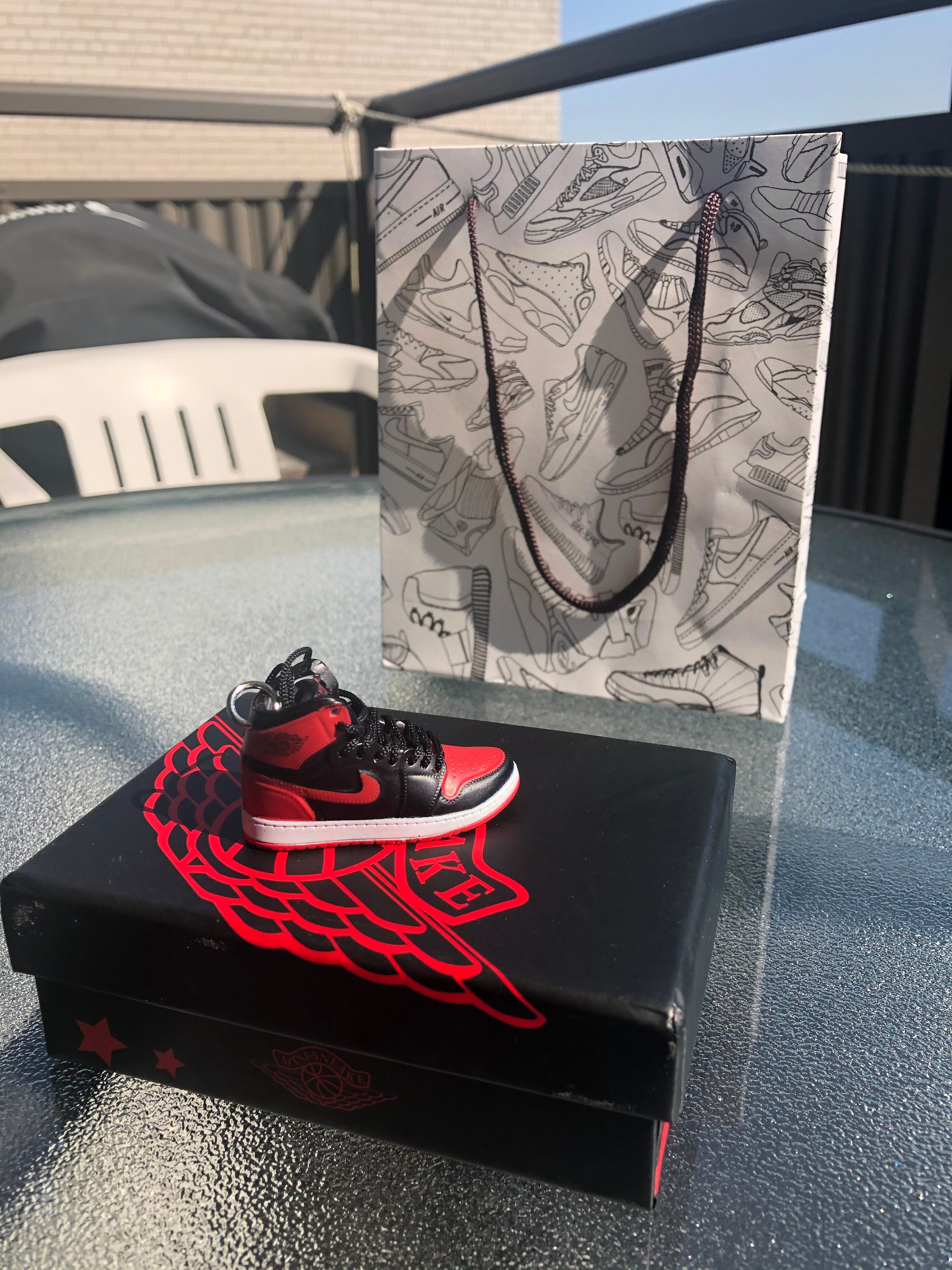 3D Air Jordan 1 Bred Sneaker Key Chain - Etsy New Zealand