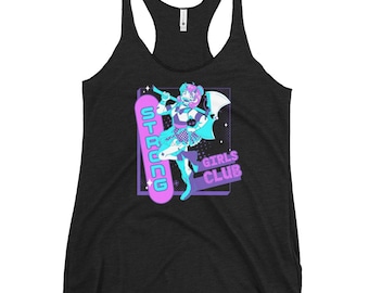 Strong Girl  women's workout anime themed tank top