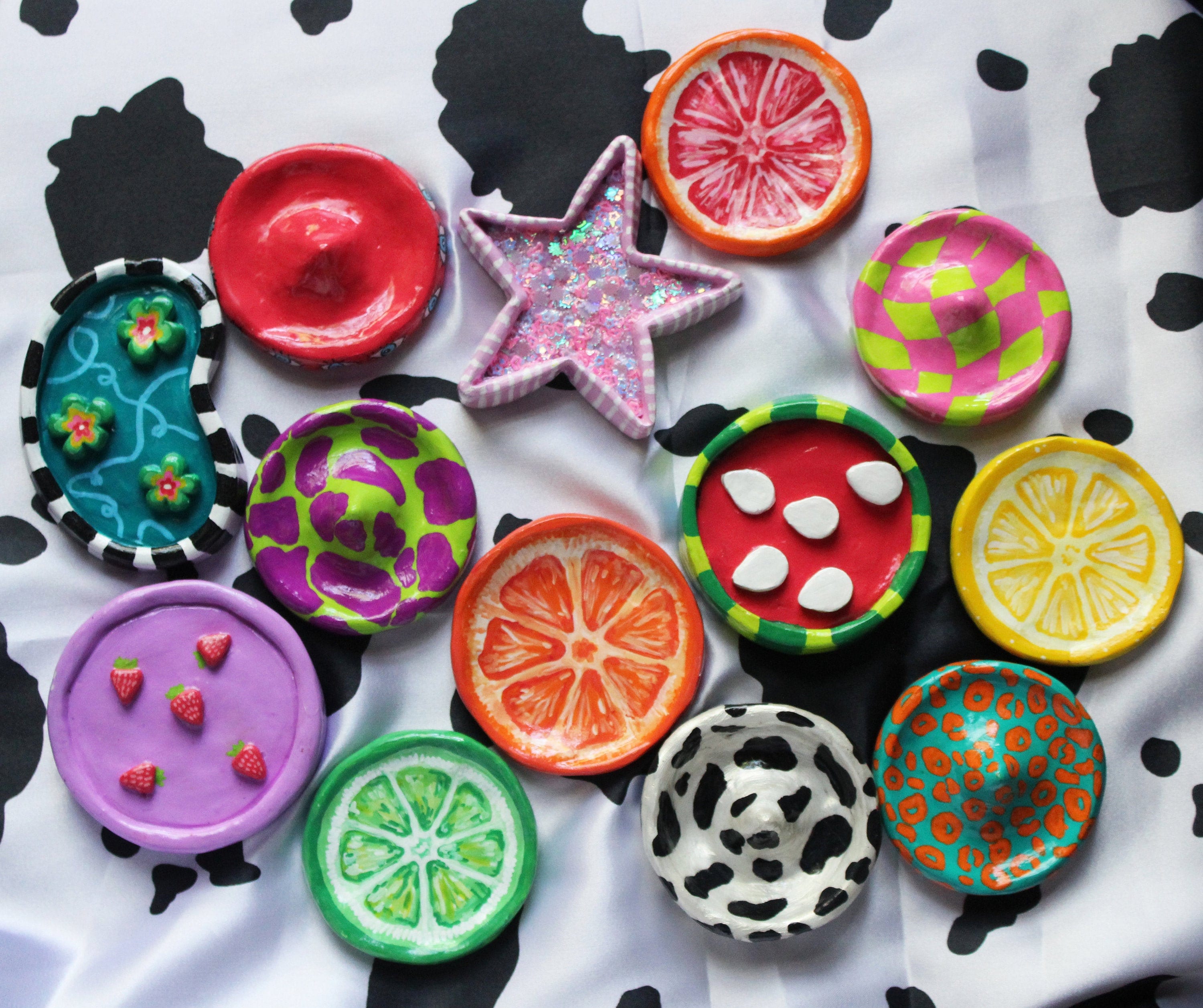 CUSTOM handmade polymer clay ashtrays/ trinket dish tray knick Etsy