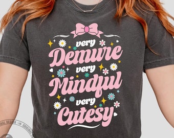 Demure Mindful Cutesy SVG - Cricut Silhouette (Digitale Datei)