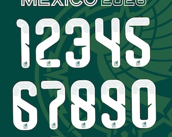 Mexico Jersey 2026 Font Vector Futbol Design SVG (Digital Download)