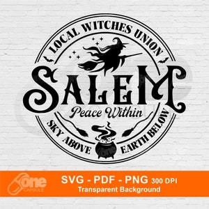 Salem Local Witches Union  Svg - Png | Witches Svg Silhouette for Cricut | Witches Png | Halloween Png | Digital File