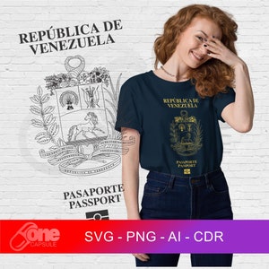 Pasaporte Venezuela / Escudo Venezuela Original / Pasaporte Png / Venezuela Png / Venezuela Svg / para proyectos de impresión / Archivo Digital