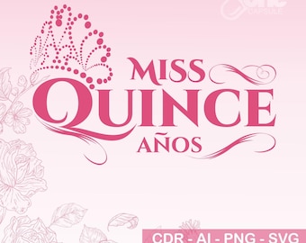 Mis Quince Años SVG | Sweet Fifteen Design (Digital Download)