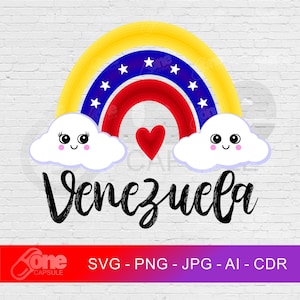 Arcoiris Venezuela | Bandera 7 Estrellas Design | Venezuela | Venezuela Flagge Regenbogen |  Venezuela zwart svg, Png, Jpg, Ai, Cdr | Archivo Digital