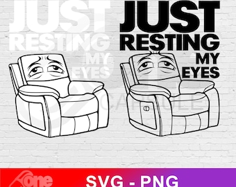 Lustiger Nickerchen Stuhl SVG - Papa Humor Clipart, T-Shirt Design (digitaler Download)